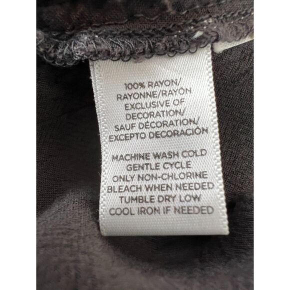 Lou & Grey Women's Gray Faded Black V Neck Flowy Swing Sleeveless Dress Size XS - Picture 5 of 10